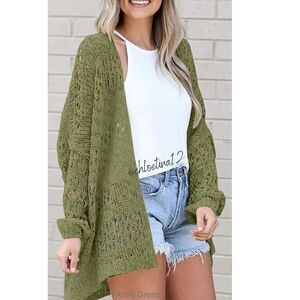 NEW Oversized Hollow Out Cardigan Sweater